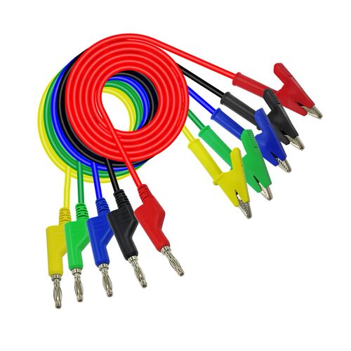 5pcs Alligator Clip 4mm Cable Crocodile Test Instrument Mult-封面