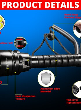 6000LM Scuba LED Diving Flashlight 5L2 5UV Flash Light Lante