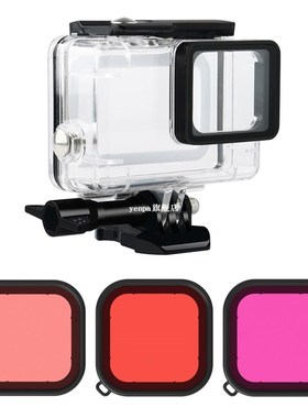 3pcs Waterproof Case Diving Lens Filter Accessories Sports A