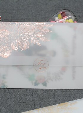 24pcs/lot Bronzing Transparent Envelopes Litmus Paper Envelo