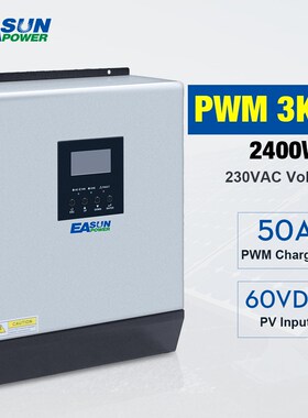 3000VA 2400W Pure Sine Wave Hybrid Solar Inverter 24VDC Inpu
