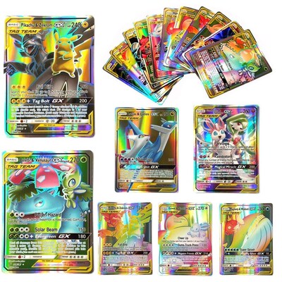 60PCS/Box Pokemon Cards GX EX MEGA Tag Team VMAX Booster TA