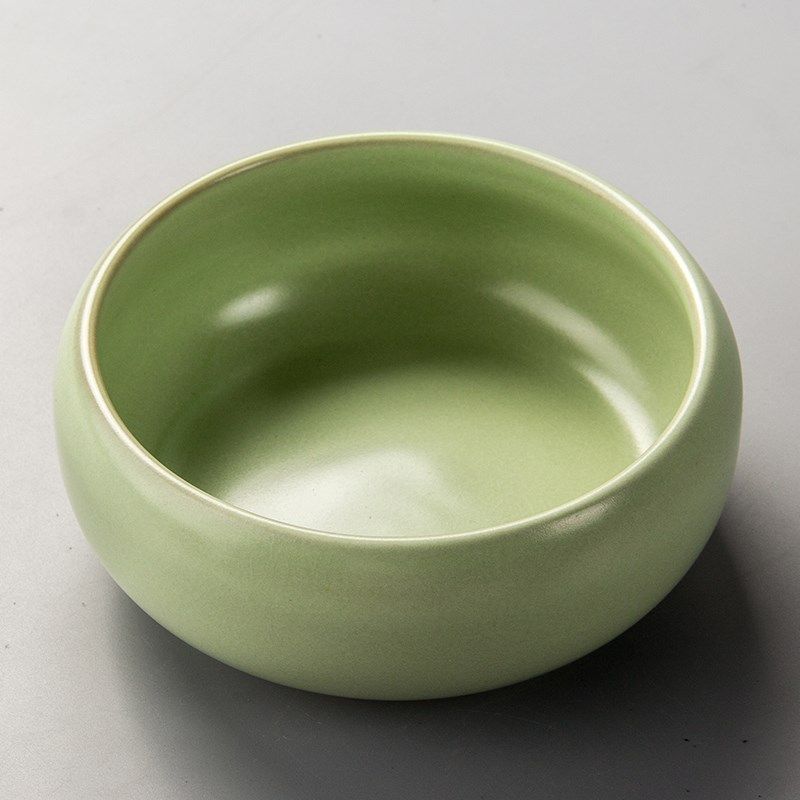 1Pcs Green Ru Kiln Tea Wash Bowl Chinese Tea Set Tea Washed图片