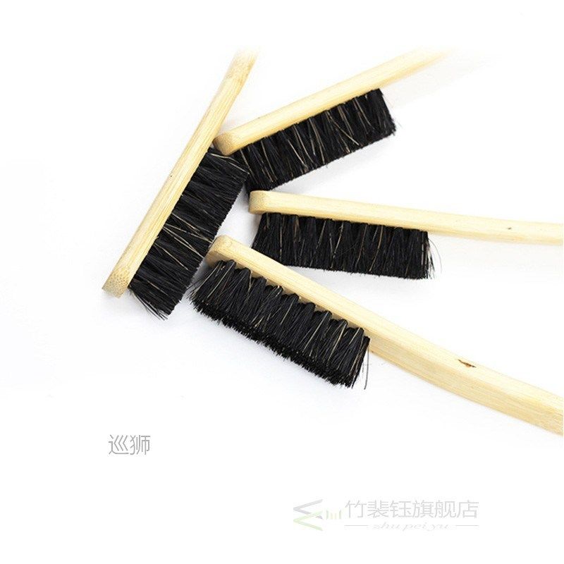 Bamboo Handle Mane Brushes Car Rim Wheel Tire Auto Engine Cl