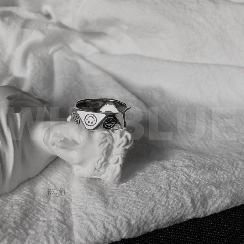 whyblue homemade emoji smiley ring simple cool instagram sty