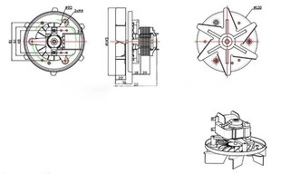 1pc Shaded pole motor for barbecue drying box oven thermosta