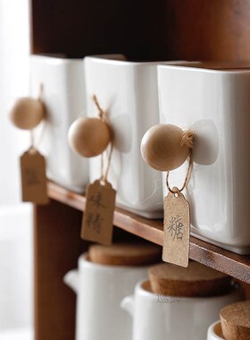 Dogo ceramic seasoning box salt pot sugar seasoning jar kitc