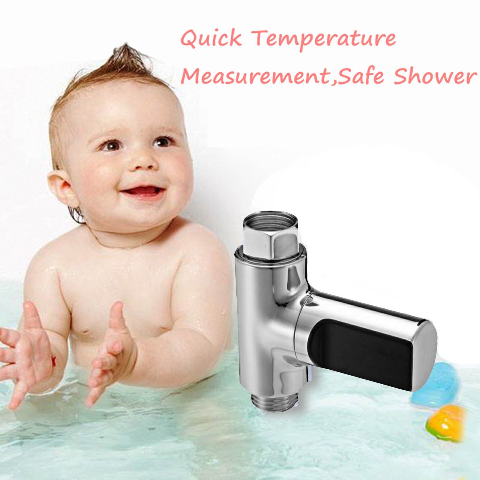 360 Swivel Led Display Home Water Flow Faucet Shower Thermom