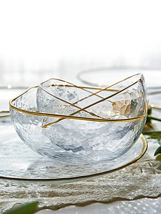 Phnom Penh Hammer Glass Bowl Dessert Salad Bowl Home Simple