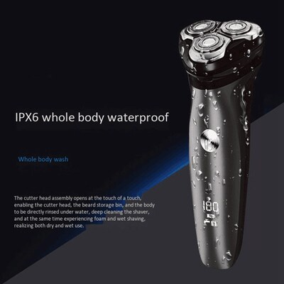 Rechargeable Electric Shaver 3D Triple Floating Blade Heads