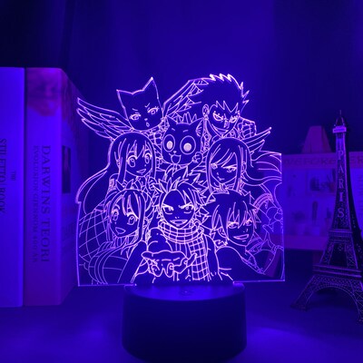 Manga Fairy Tail Group Night Light Led Touch Sensor Nightlig