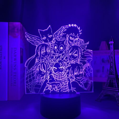 Manga Fairy Tail Group Night Light Led Touch Sensor Nightlig
