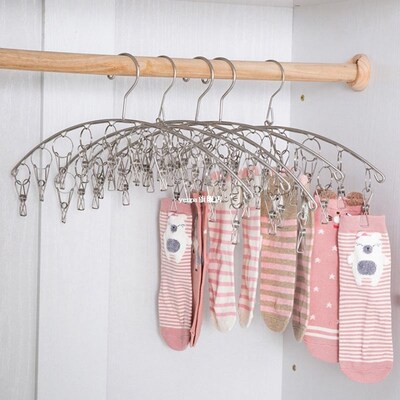 3 Pack Stainless Steel Laundry Drying Rack Clothes Hanger wi