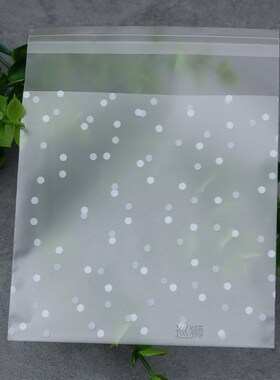 100pcs White Dots Transparent Frosted OPP Plastic Bag Cookie