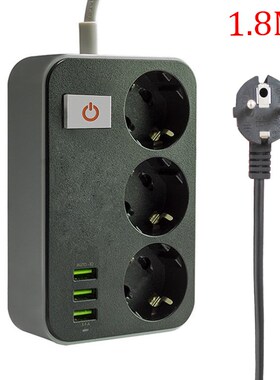 Network Filter USB socket Smart Power Strip EU Plug Socket W