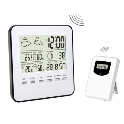 Indoor Outdoor Weather Station + 100m  Sensor Thermometer Hy