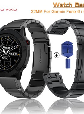 22mm QuickFit Fenix 6 Metal Stainless Steel Watch Band Strap