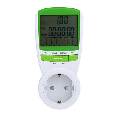 EU US UK Plug LCD Digital Wattmeter Voltmeter Power Meter Te