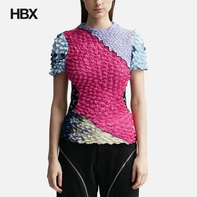 Marine Serre REGENERATED POP-CORN GATHERED TOP 上衣女HBX