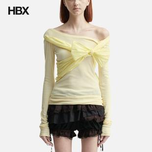 Loren 长袖 Bow Sleeve T恤女HBX Long Glowny