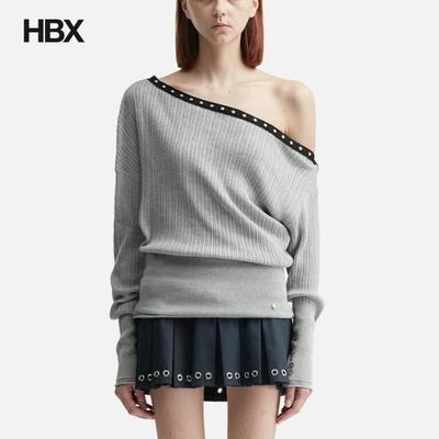 Glowny Asymmetric Eyelet Knit Top 针织衫女HBX