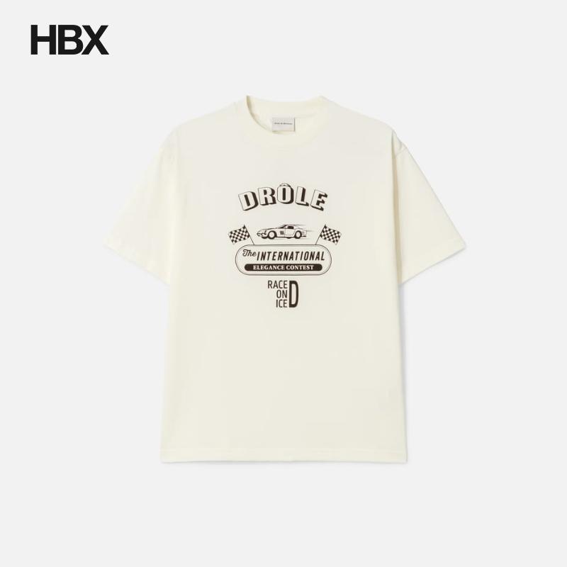 Drole de Monsieur Le T-shirt Race On Ice 短袖T恤男HBX