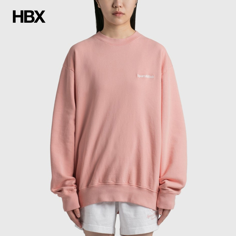 Sporty & Rich SERIF EMBROIDERED 运动衫卫衣女HBX