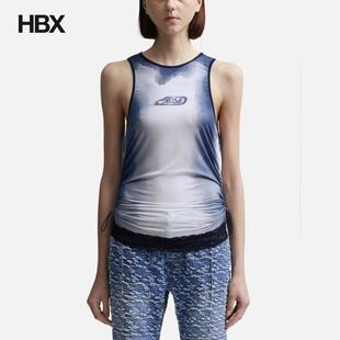 Andersson Bell LISA WATERCOLOUR SPRAYED LOGO SHIRRING 上衣