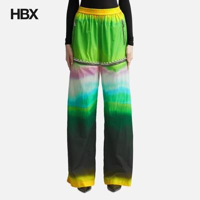 Area Ombre Nylon Crystal Slit Track Pants 长裤休闲裤女HBX