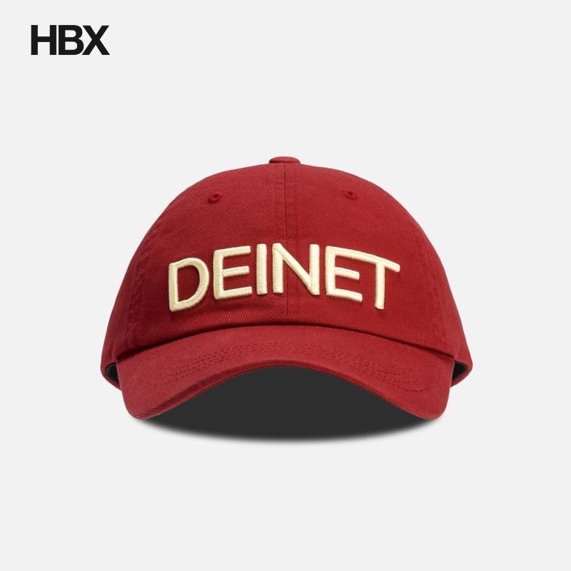 DEINET Washed Logo Cap Burgundy 鸭舌帽 HBX