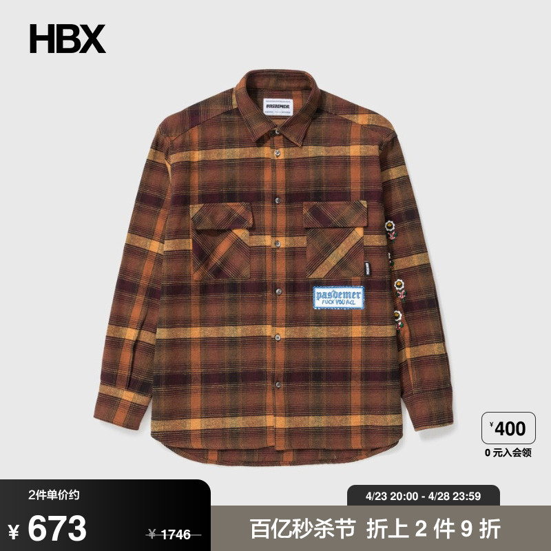 PAS DE MER Fuck You All Flannel Shirt恤衫男HBX-封面