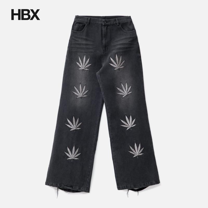 HAUNTED STARBUCKS Flared Leaf Denim 牛仔裤男HBX
