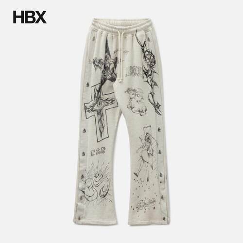 Hellstar Graffiti Mirror Face Sweatpants 长裤男HBX