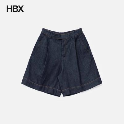 Dhruv Kapoor Light Denim Pleated Shorts 短裤男HBX