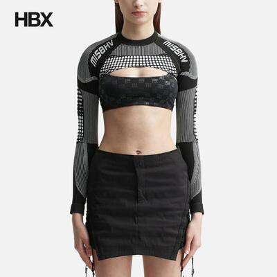 Misbhv Sport Shrug Longsleeve Black & White 上衣女HBX
