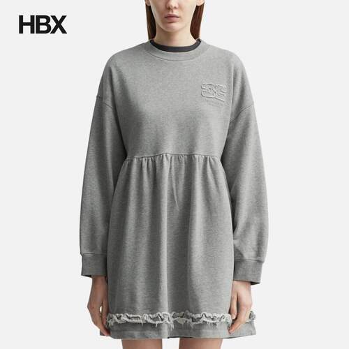 Ganni Isoli Crewneck Peplum Dress 连衣裙女HBX