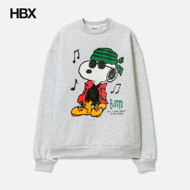 Butter Goods x Peanuts Music Crewneck 无帽卫衣男HBX