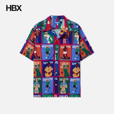 Market Illustrated S/S Button Up 短袖衬衫男HBX