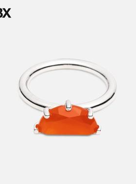 SUOT Studio Half Cut Carnelian Ring In Silver 戒指女HBX