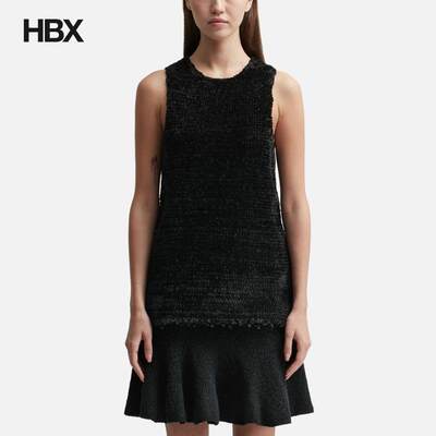 Jil Sander FRAYED VELVET KNITTED TANK TOP 背心女HBX