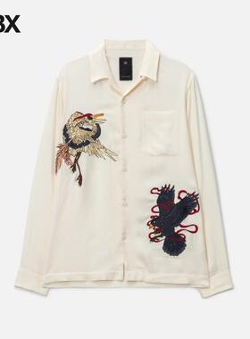 Maharishi Crow and Heron Camp Collar Shirt 长袖衬衫男HBX