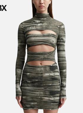 Misbhv Elena Zipper Turtleneck Mini Dress 连衣裙女HBX