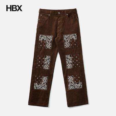 NOMARHYTHM TEXTILE Bandana Embroidery Corduroy 长裤 HBX