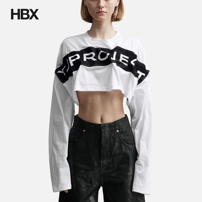 Y/PROJECT Scrunch Logo Long Sleeve Top 长袖T恤上衣女HBX