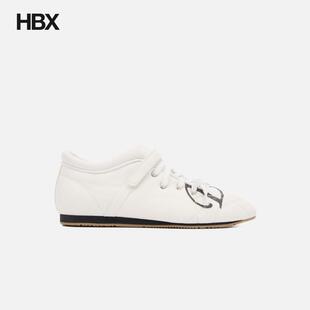 DEINET D Logo Lace Up Mozzi Shoes In White 运动鞋女HBX