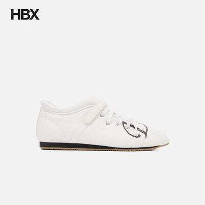 DEINET D Logo Lace Up Mozzi Shoes In White 运动鞋女HBX