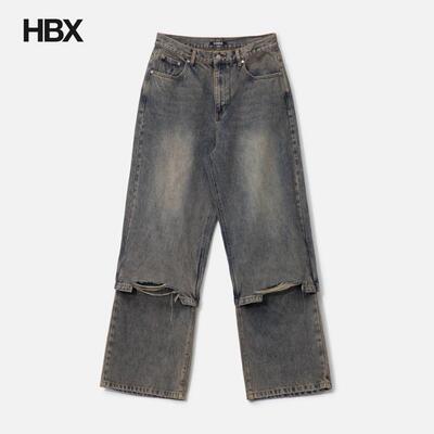 CODA Acid Wash Layered Hybrid Jeans 牛仔裤男HBX