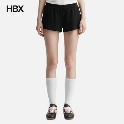 Glowny Button Fly Mini Shorts 短裤女HBX