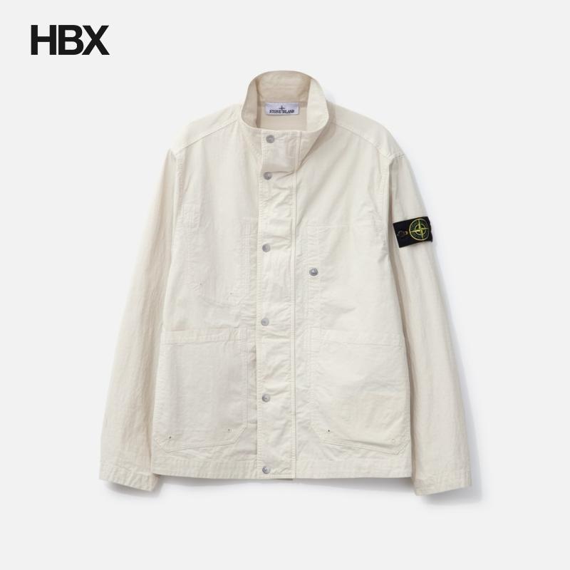 Stone Island/石头岛 Stand Collar Ripstop Jacket户外外套男HBX