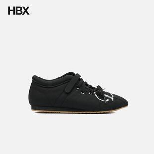 DEINET D Logo Lace Up Mozzi Shoes In Black 运动鞋女HBX
